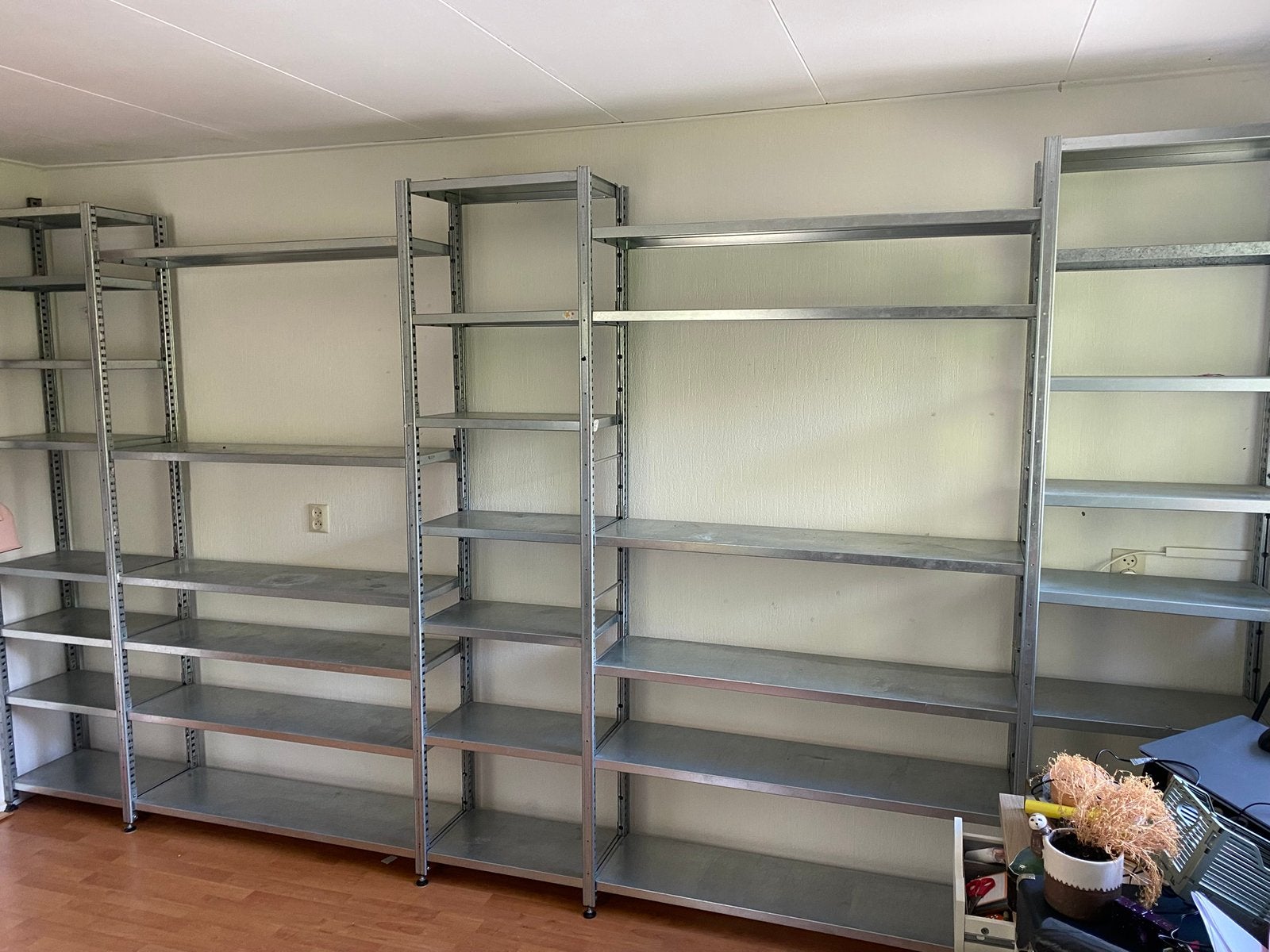 GS-3 legbord stelling (214x30x400 cm 35 borden), Ophalen, Gebruikt
