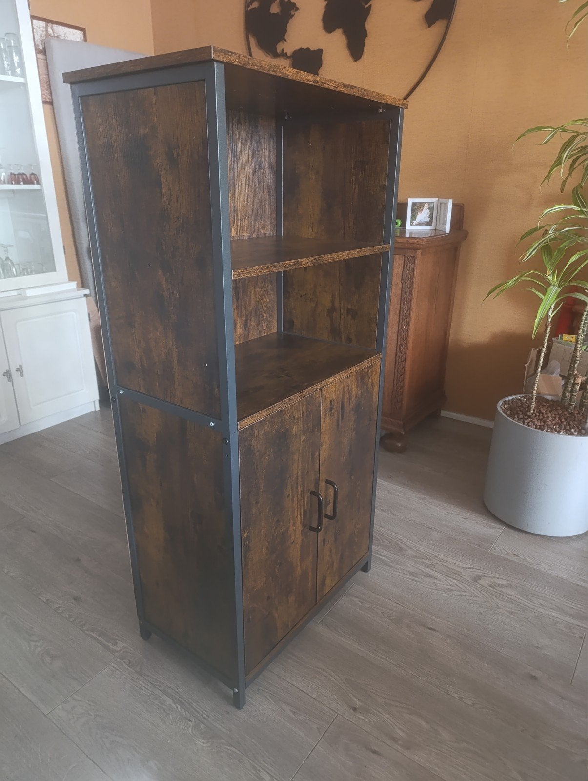 Nieuwe kast hout/metaal, Met deur(en), Nieuw, 50 tot 100 cm, 25 tot 50 cm