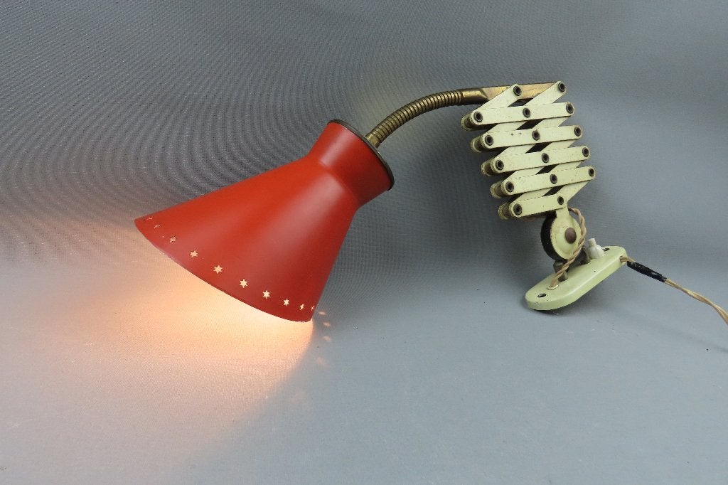 Hala Zeist - schaarlamp - goed werkend. - rood, Ophalen of Verzenden