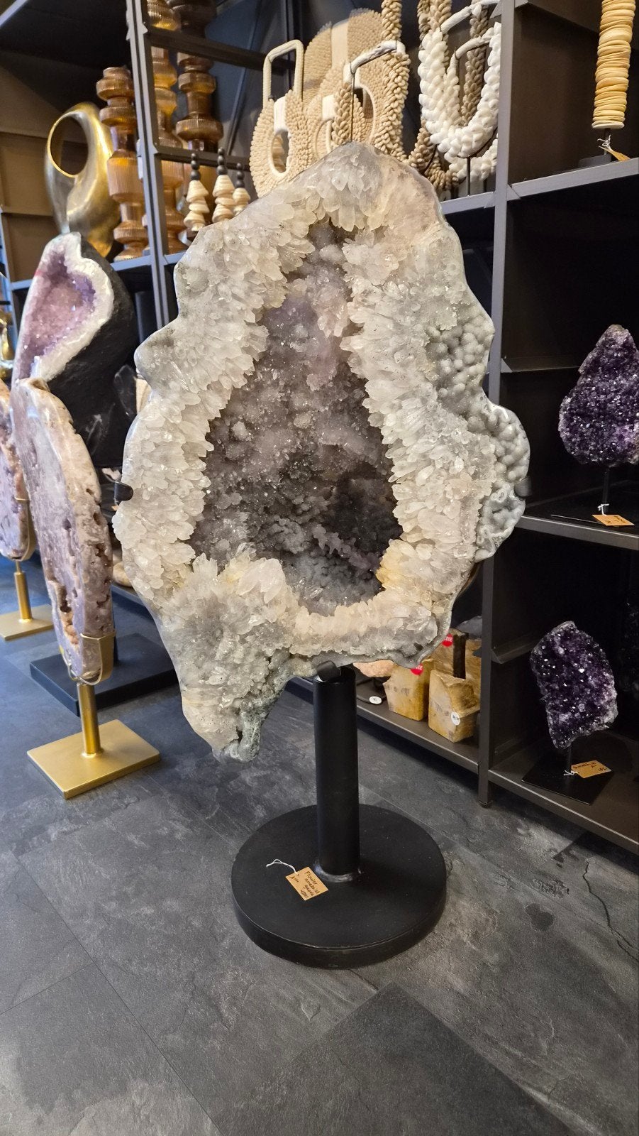 flower amethist geode uniek in Nederland museum kwaliteit, Ophalen of Verzenden