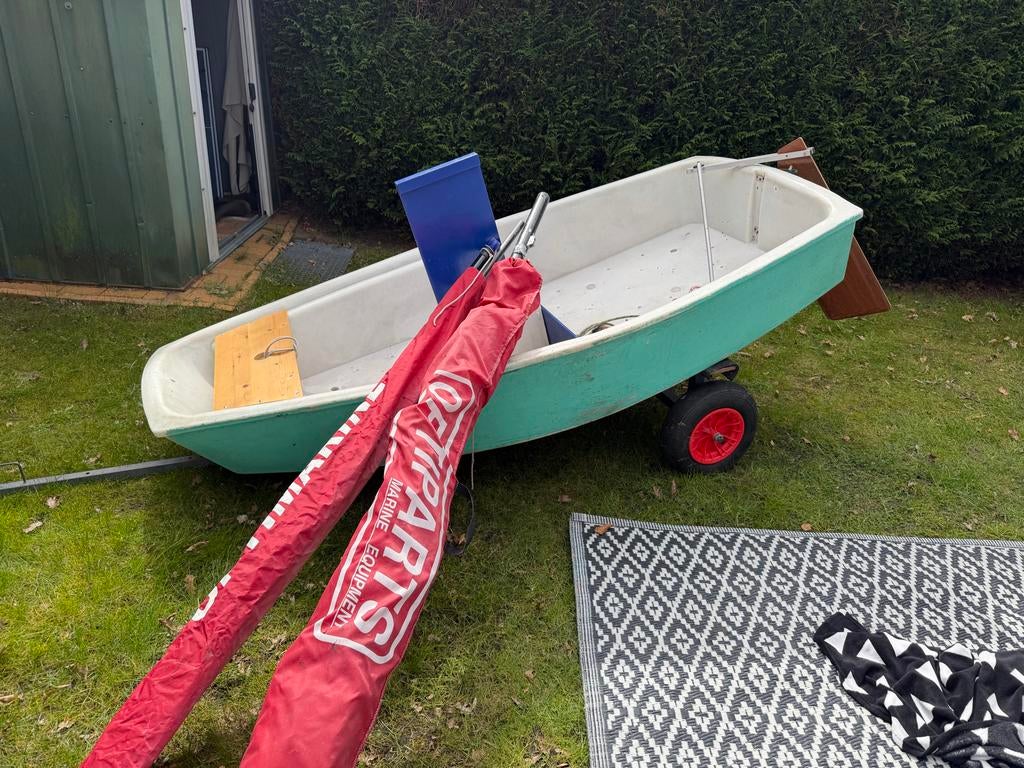 Optimist zeilboot, Gebruikt, Ophalen, Minder dan 3 meter, Minder dan 15 m²