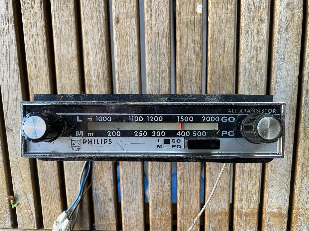 Philips all transistor autoradio 22RN384, Auto diversen, Ophalen of Verzenden, Gebruikt
