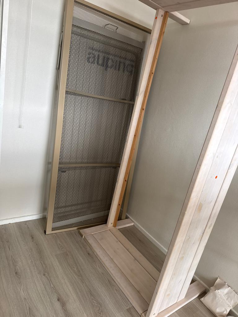 Eenpersoons bed met bedbodem van auping, Ophalen, 90 cm, Eenpersoons, Zo goed als nieuw