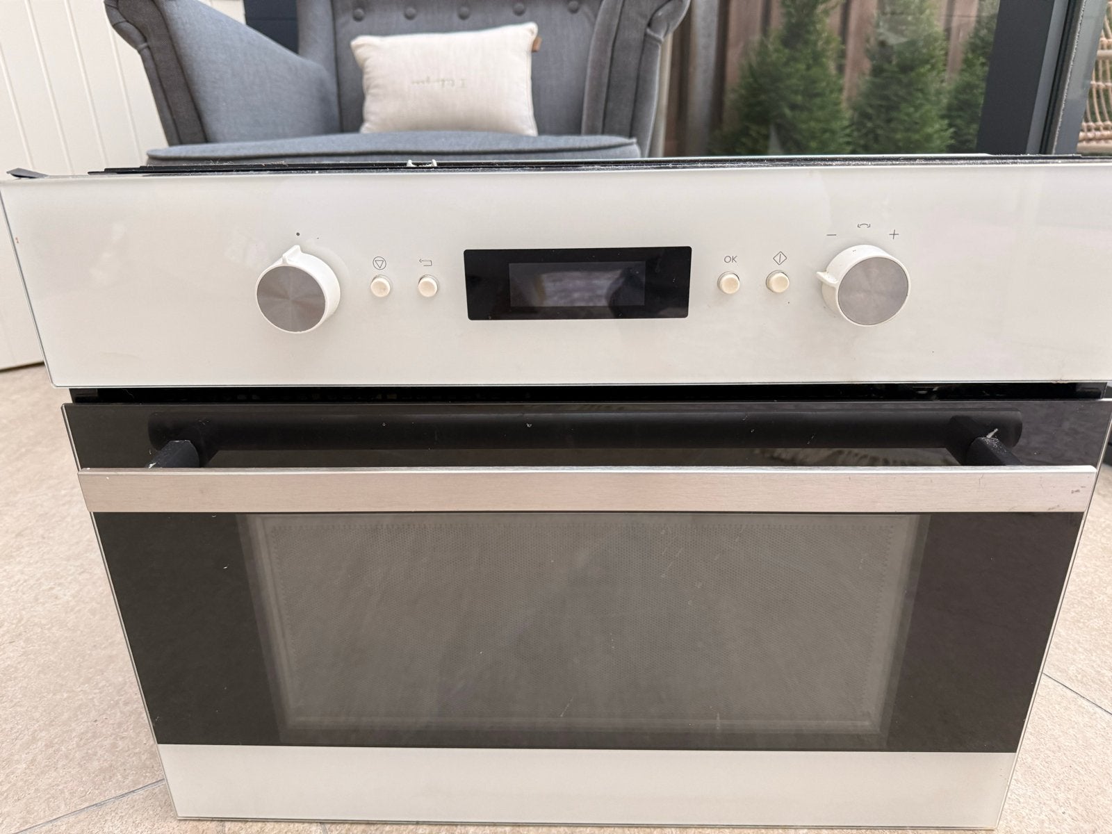 Combi-oven met magnetronfunctie - Wit, Ophalen, Gebruikt, Combi-oven, Inbouw