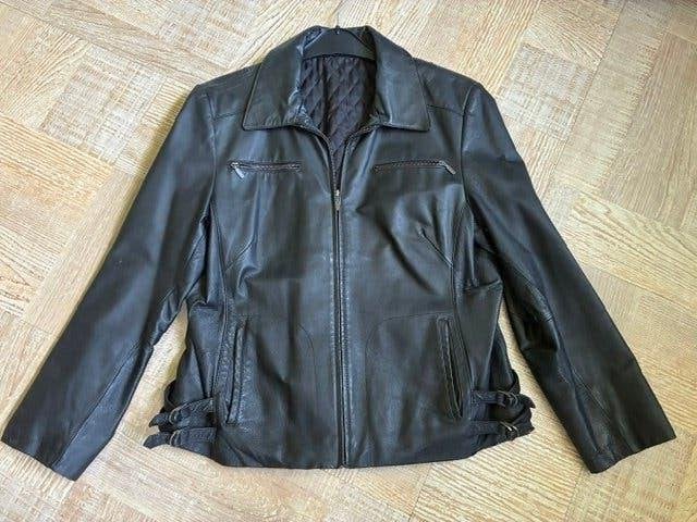 Damesjas leer, Maat 38/40 (M), Bruin, Ophalen of Verzenden, Jasje