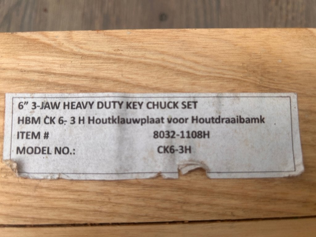 HBM CK 6-3H Houtklauwplaat, Doe-het-zelf en Verbouw, Ophalen, Gebruikt, Houtdraaibank