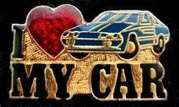 I love my car pin, Verzenden, Nieuw, Transport, Speldje of Pin