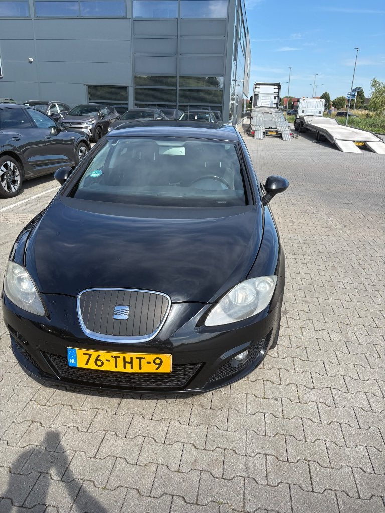 Seat Leon 1.6 TDI 77KW 2012 Zwart, Auto's, Voorwielaandrijving, Euro 5, Stof, 1225 kg