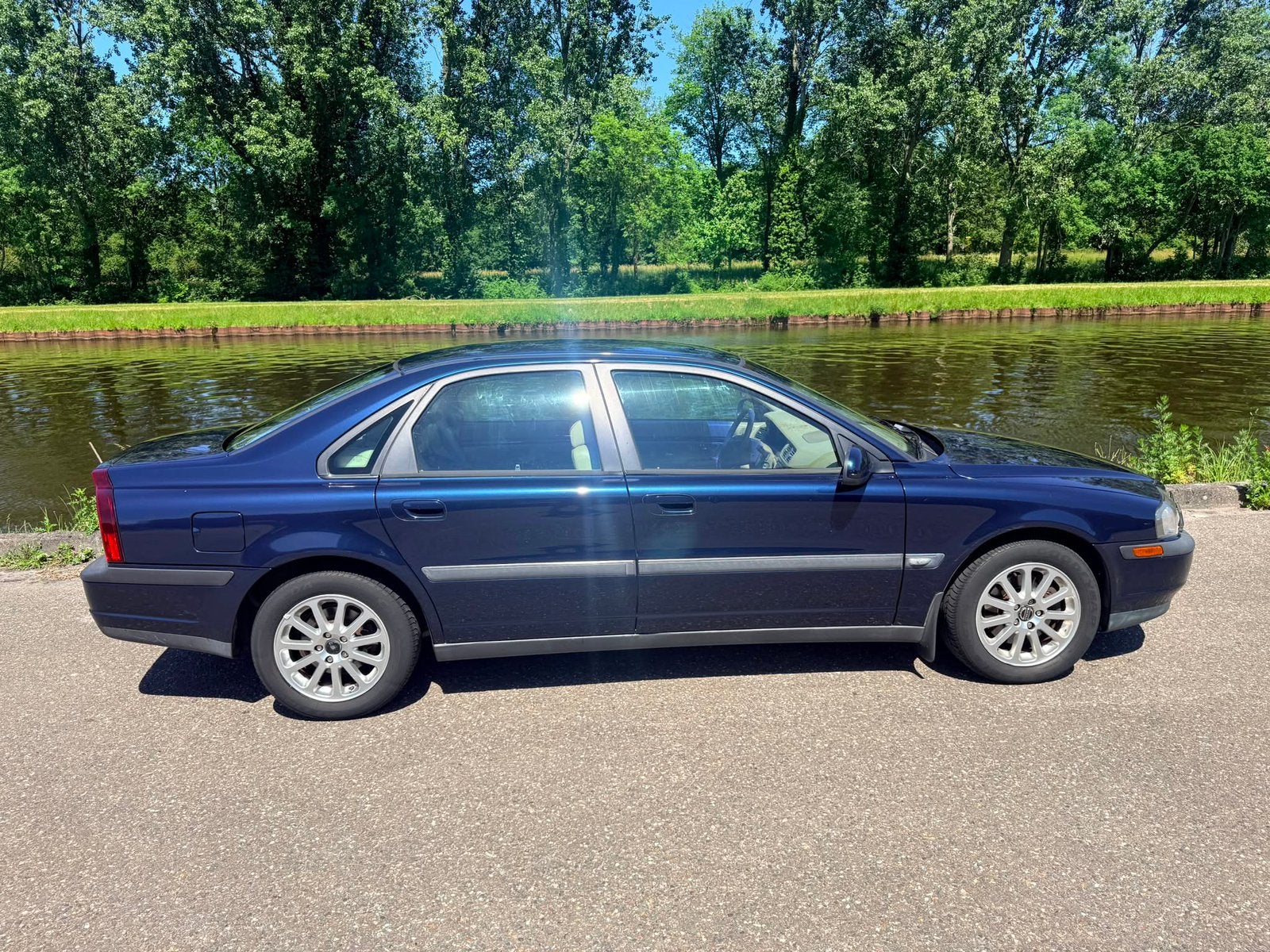 Volvo S80 2.9 147KW 2000 Blauw, Auto's, Volvo, Particulier, S80, Benzine, Sedan, Automaat, Origineel Nederlands, Blauw, Beige