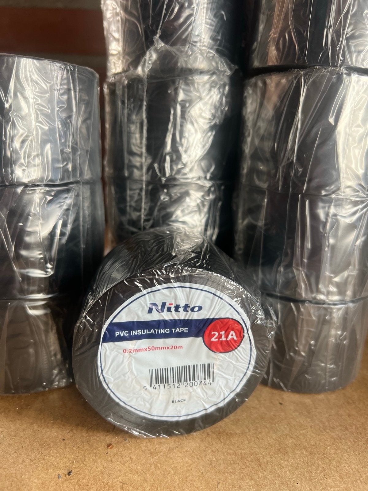 Nitto PVC Isolatietape 0.2mmx50mmx20m Zwart, Ophalen of Verzenden, Nieuw, Overige merken, Kabel of Snoer