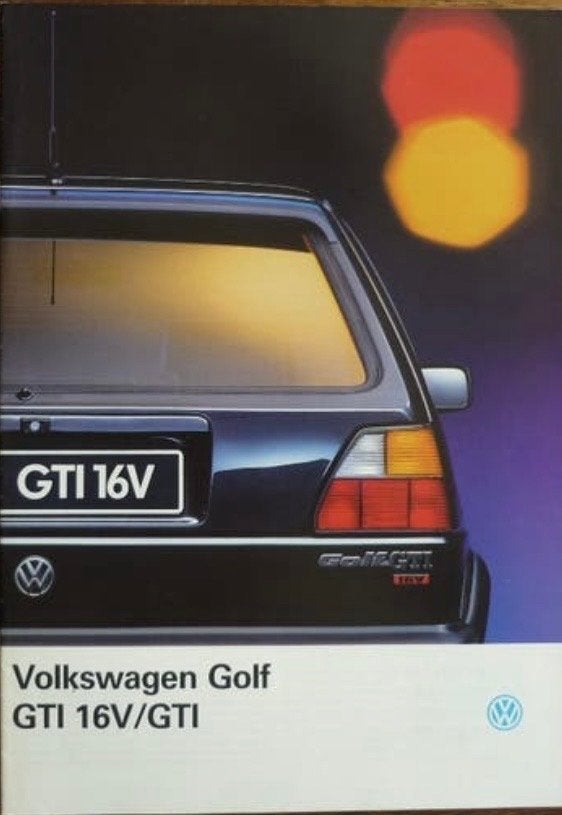 Golf GTI 16V brochure in zeer fraaie conditie, Ophalen of Verzenden, Zo goed als nieuw, Volkswagen