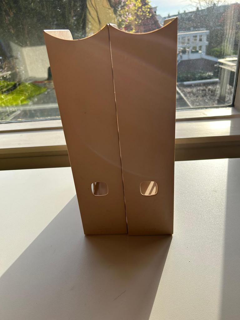 Tijdschriftenbakken beige, Ophalen, Gebruikt