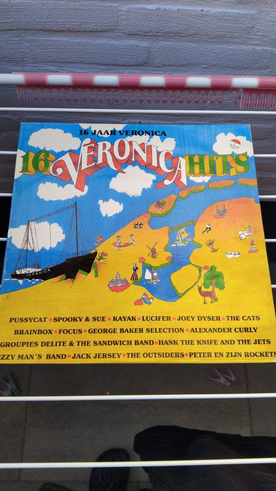 16 Jaar Veronica Hits LP - Diverse Artiesten, Cd's en Dvd's, Vinyl | Pop, LP, Gebruikt, Pop, Ophalen of Verzenden