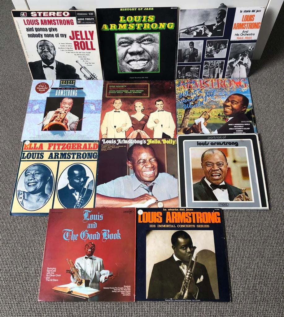 Louis Armstrong 12 lp’s, Ophalen, 1960 tot 1980, Gebruikt, 12 inch