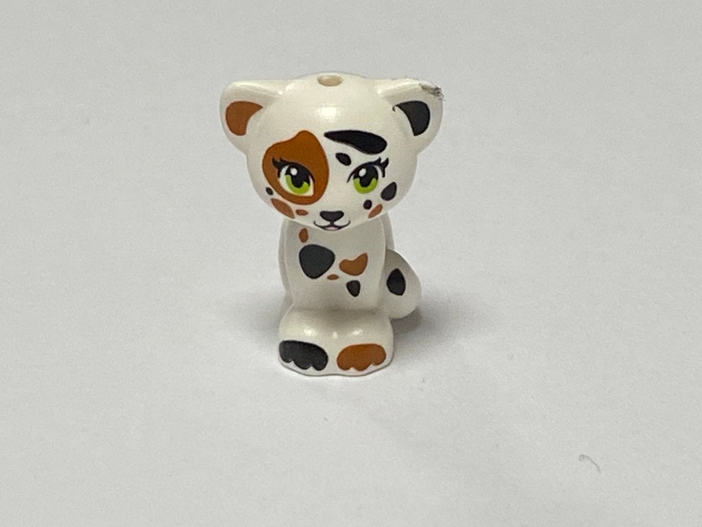 Nieuwe Lego witte met vlekken zittende kat / cat, Overige thema's, Lego, Overige typen, Nieuw