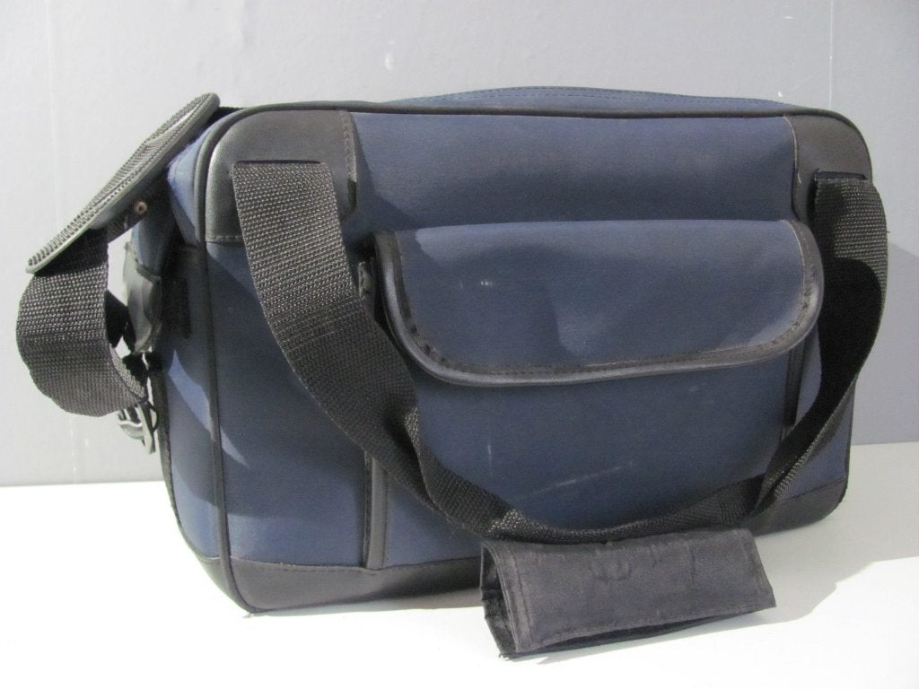 grote stevige cameratas van 35x14x22cm met schouderband, Overige merken, Schouderband, Blauw, Ophalen of Verzenden