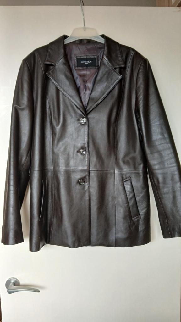 Intuition Paris lamsleer jas colbert dames zgan L/XL?, Ophalen of Verzenden, Zo goed als nieuw, Maat 42/44 (L), Zwart
