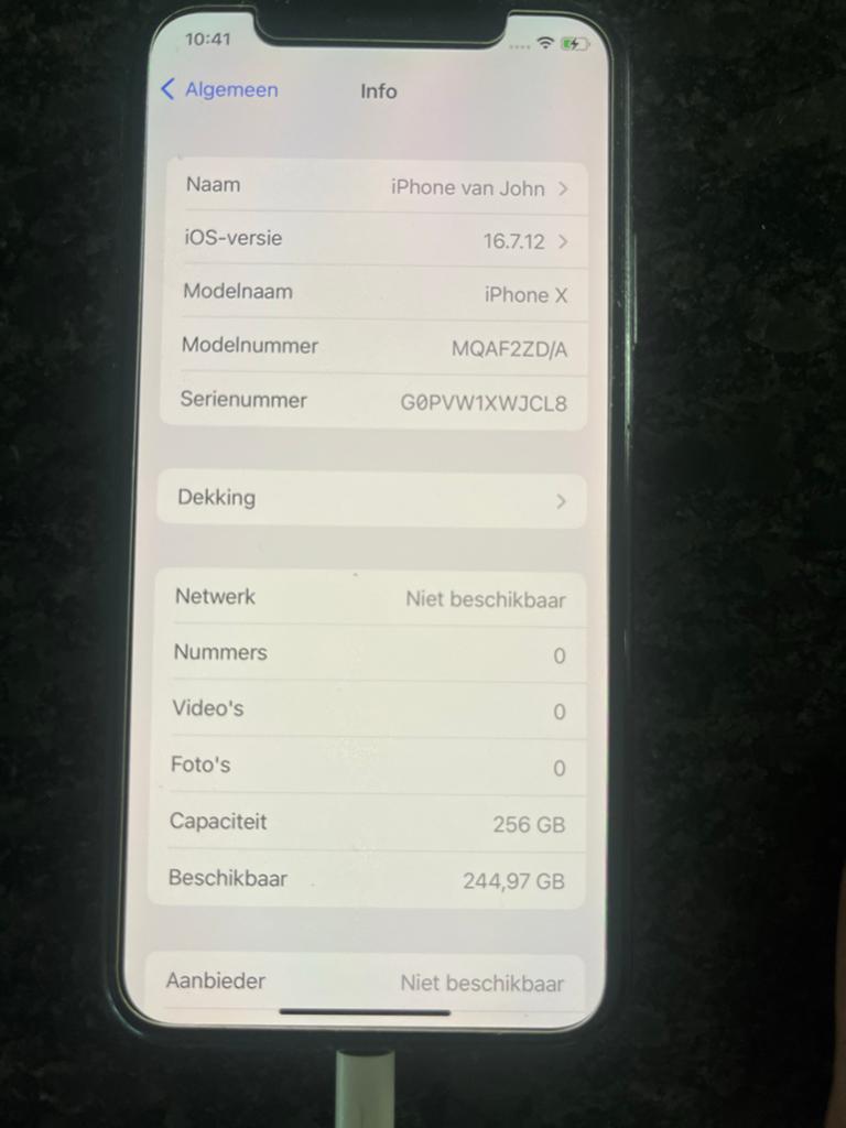iPhone X 256 GB - gebruikte staat, 80% batterijconditie, 256 GB, Gebruikt, Zwart, Zonder simlock