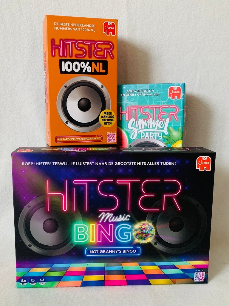 Hitster Bingo + Hitster 100% NL + Summer Party | Partyspel, Jumbo, Jumbo, Ophalen of Verzenden, Een of twee spelers