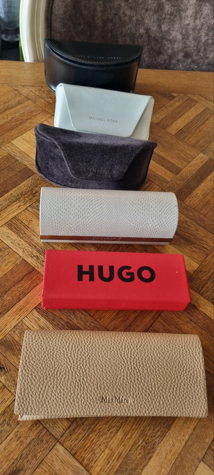 brillenkokers Michael Cors Hugo MaxMara Jimmy Choo Marc, Sieraden, Tassen en Uiterlijk, Zonnebrillen en Brillen | Dames, Overige merken