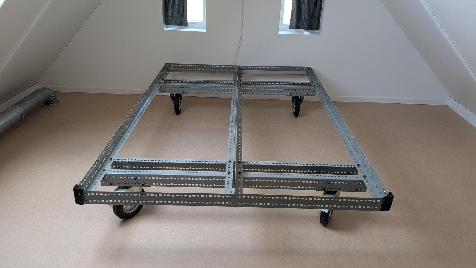 Stoere bed ombouw voor 2 x lattenbodems 70 x 200, Ophalen, Tweepersoons, 140 cm, Zo goed als nieuw