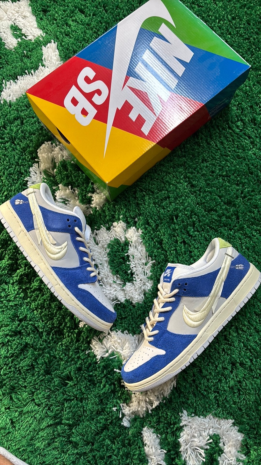 Nike dunk low sb fly streetwear gardenia 45, Blauw, Nieuw, Ophalen of Verzenden, Sneakers of Gympen