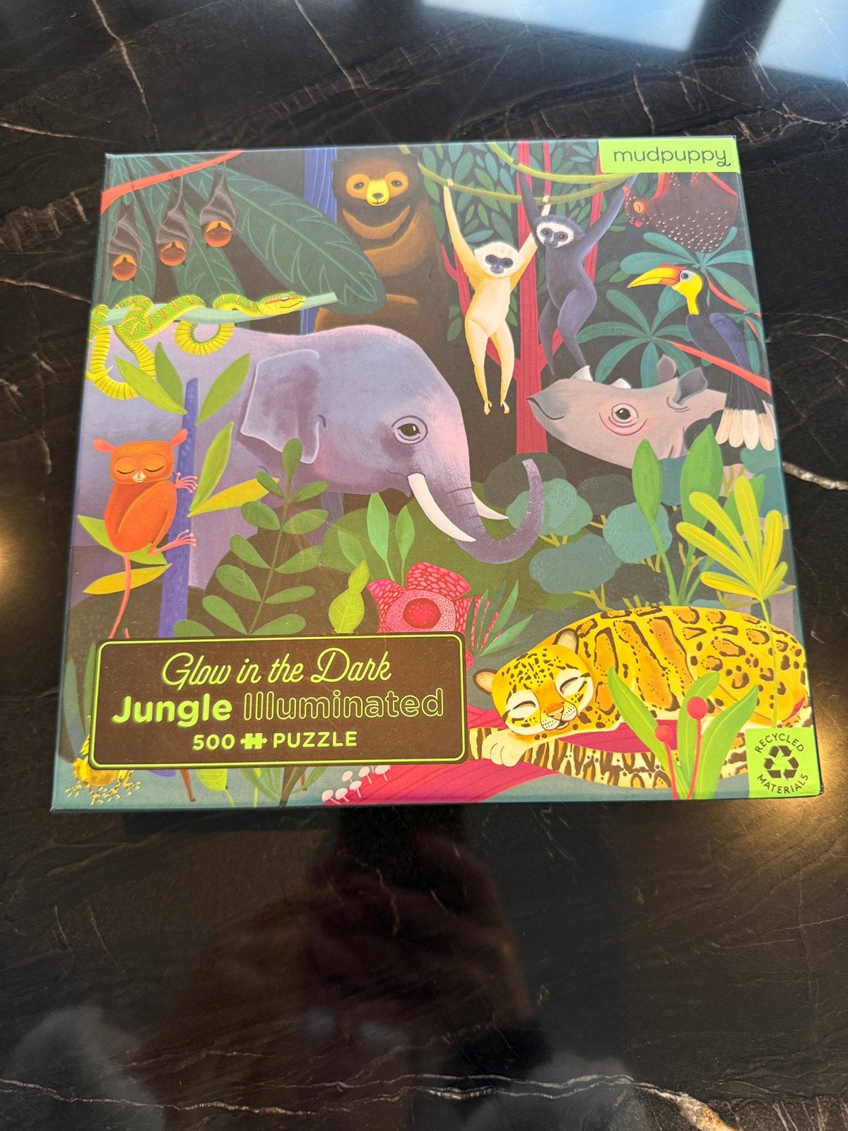 Jungle puzzel 500 stukjes mudpuppy, Ophalen of Verzenden, Meer dan 50 stukjes, Zo goed als nieuw, 6 jaar of ouder