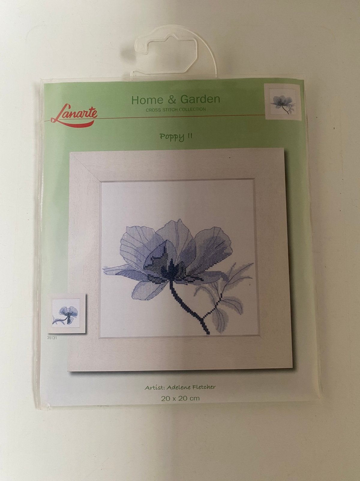 Borduurpakket van Lanarte: POPPY II (Klaproos) 20x20 cm., Ophalen of Verzenden, Nieuw, Handborduren, Borduurpakket