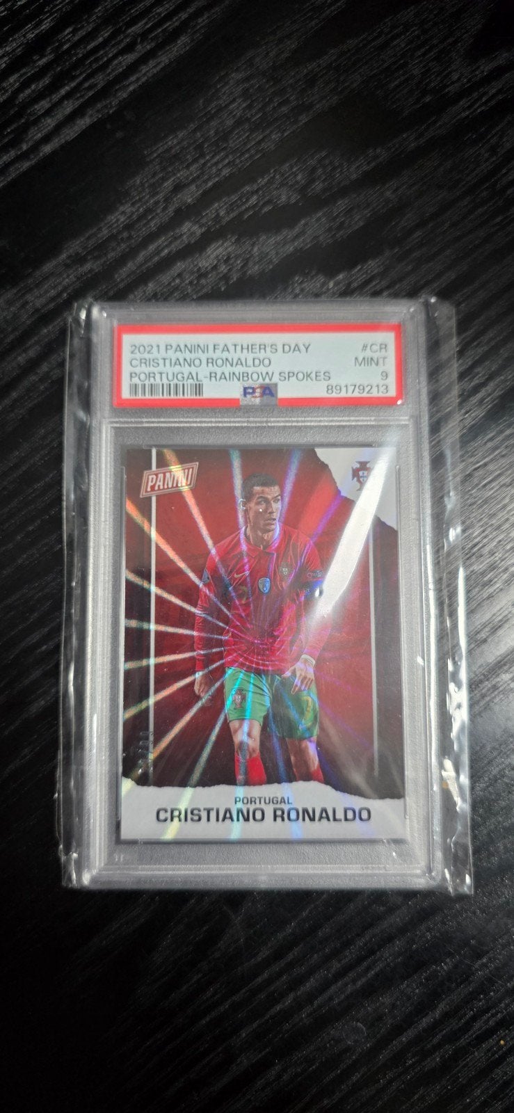 Cristiano Ronaldo Panini Father's Day PSA 9 Mint Kaart, Verzamelen, Ophalen of Verzenden, Zo goed als nieuw, Buitenlandse clubs