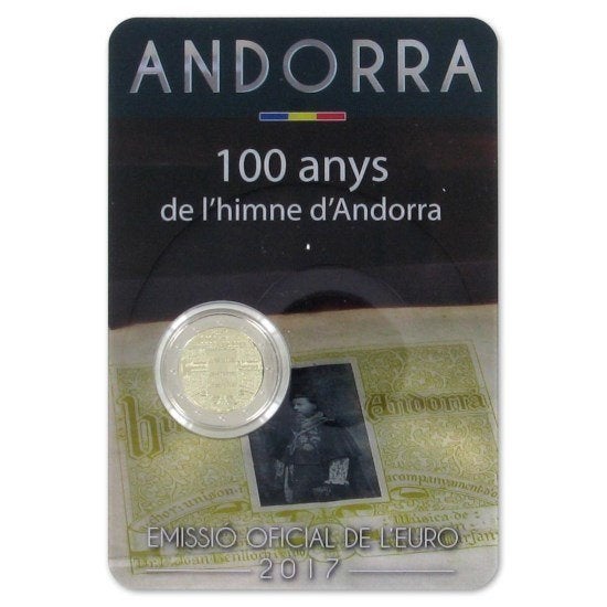 2 Euro Andorra 2017 - Volkslied van Andorra - BU Blister, Verzenden, Overige landen, 2 euro, Losse munt