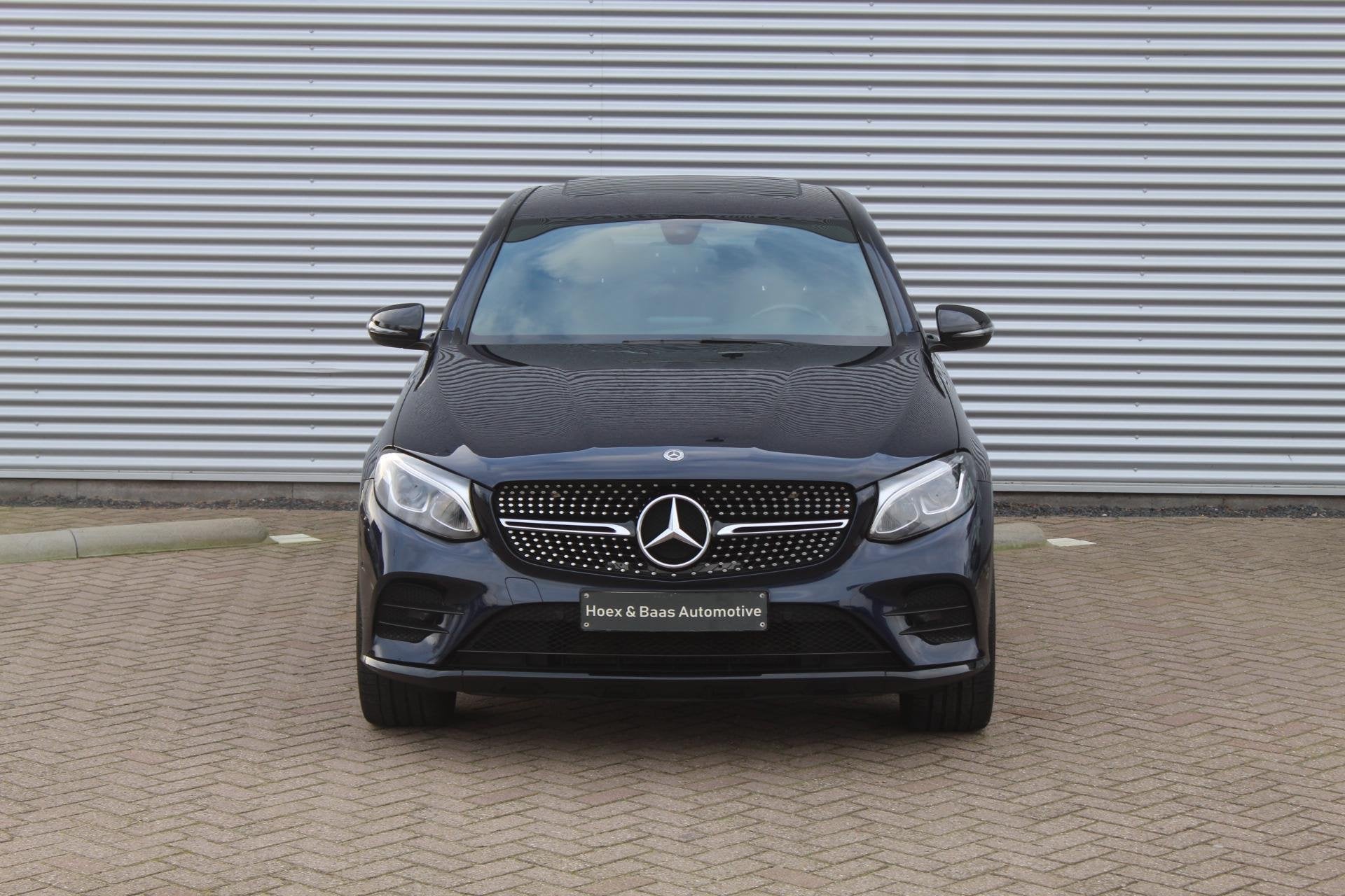 Mercedes GLC-klasse Coupé 250 4MATIC AMG/PANO/full options!, Gebruikt, 4 cilinders, Blauw, Leder