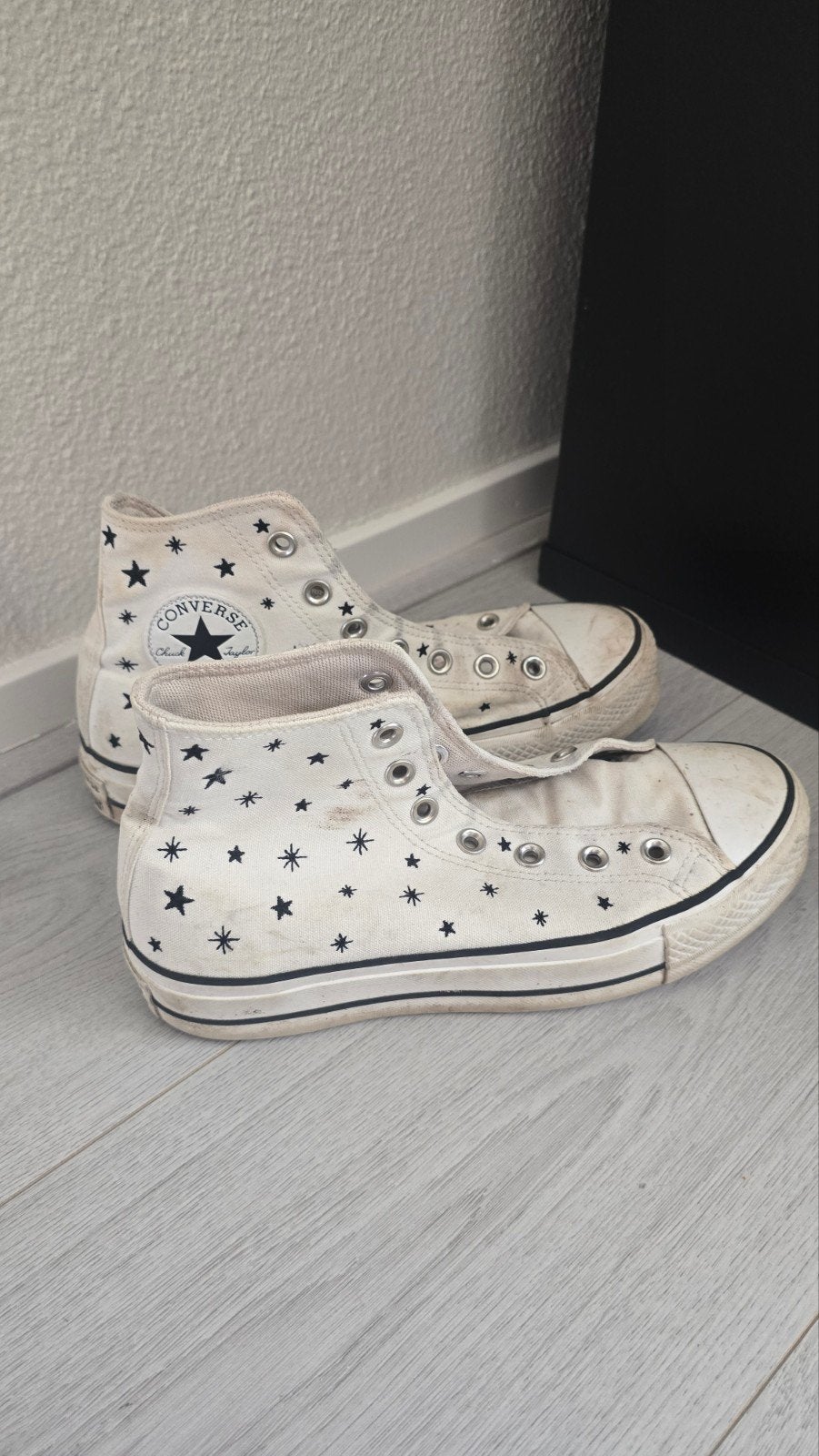 Converse All Star High Top Sneakers met sterrenprint, Wit, Converse, Ophalen of Verzenden, Sneakers of Gympen