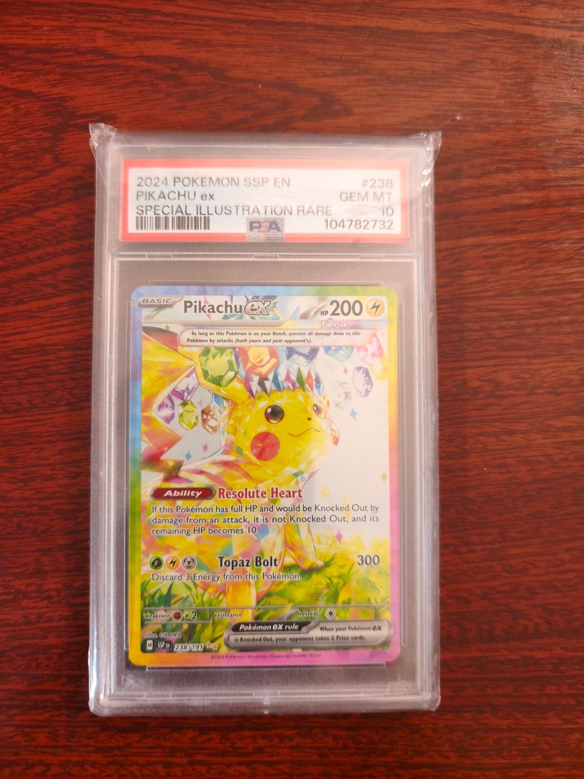 Pikachu ex 238 Special Illustration Rare PSA 10, Ophalen of Verzenden, Zo goed als nieuw, Losse kaart, Foil