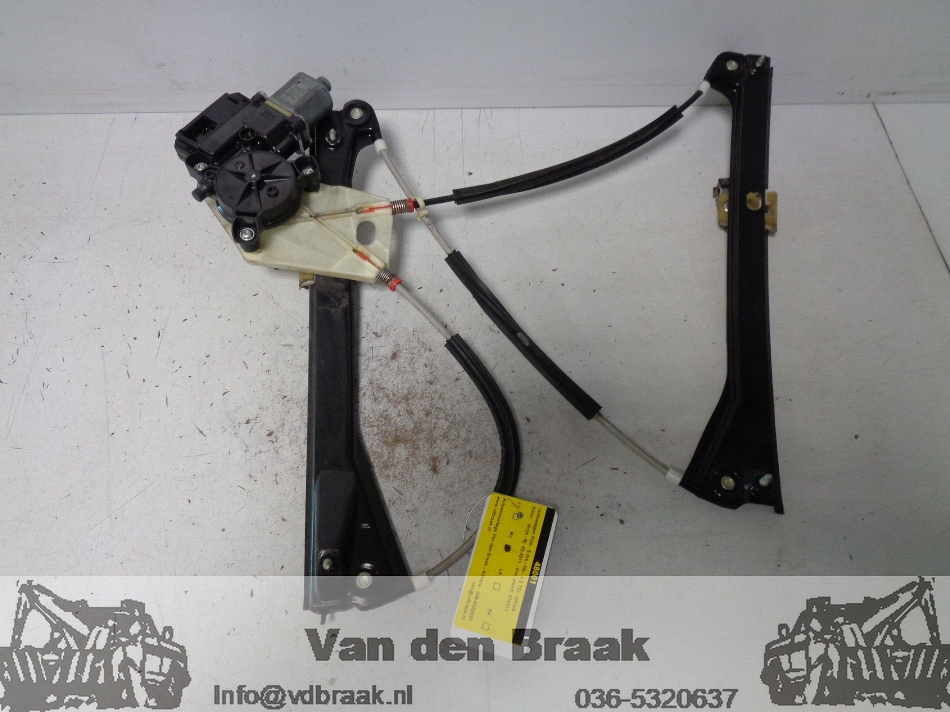VW Polo 5 drs 2009-2014 Elec. raammechaniek rechts voorzijde, Gebruikt, -, Volkswagen, Herkomst onderdeel bekend