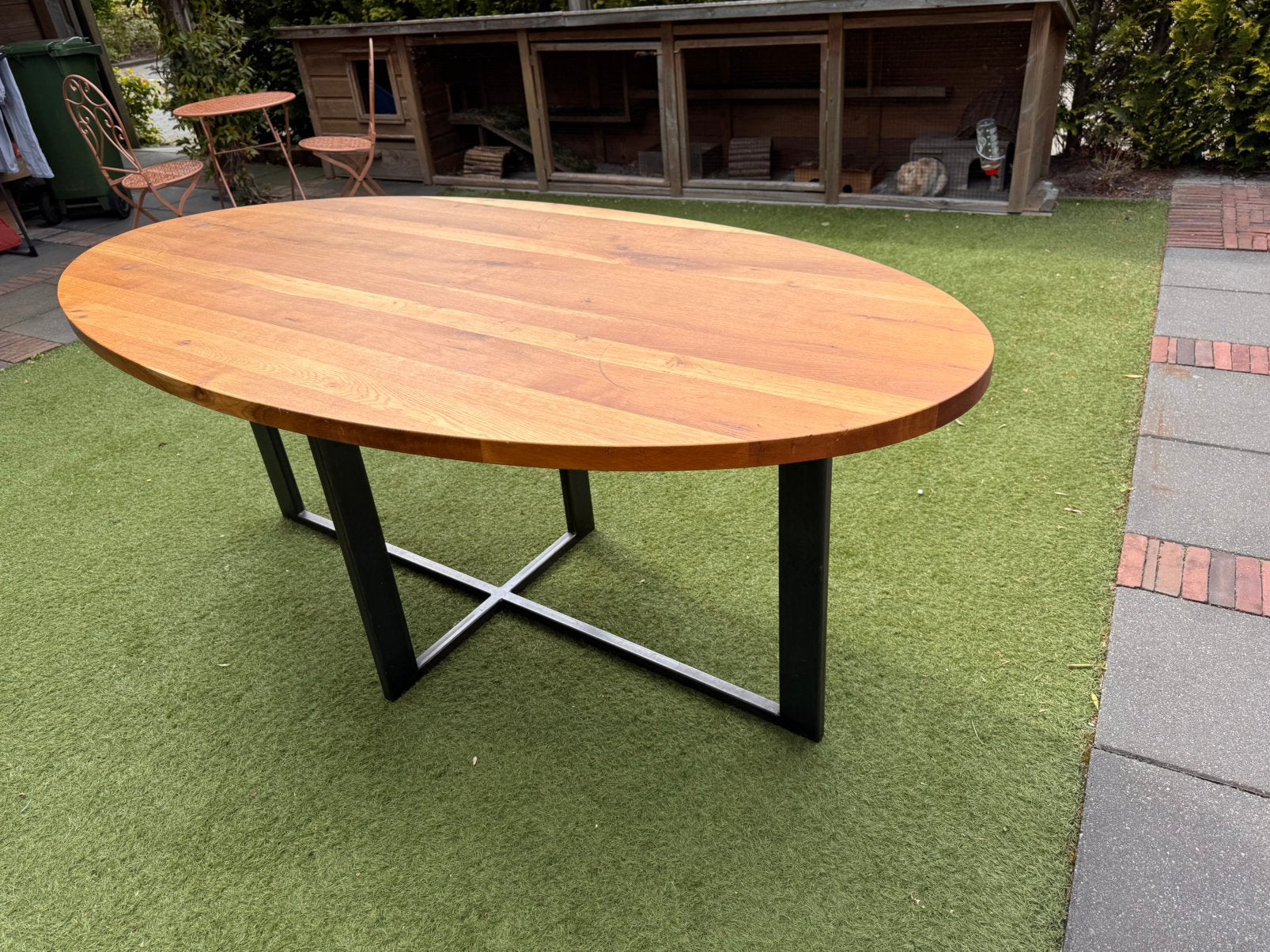 Ovale eettafel, Ophalen, Ovaal, 200 cm of meer, 100 tot 150 cm