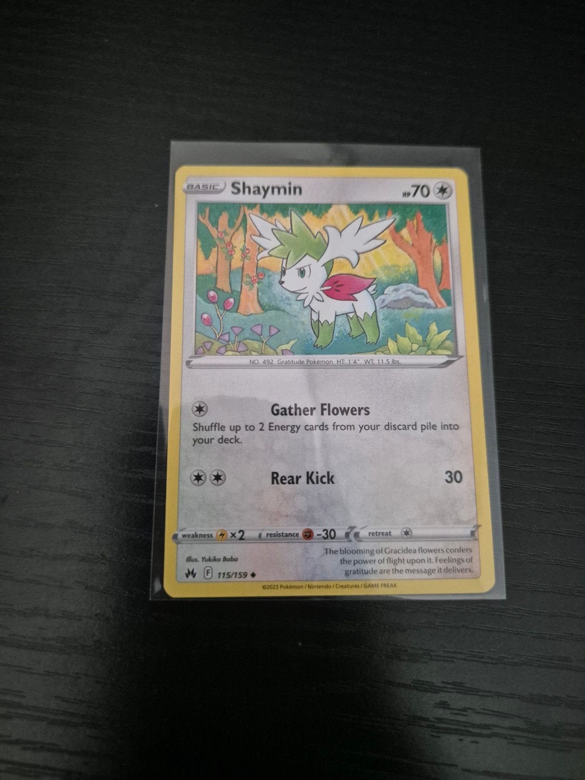 Shaymin 115/159 Crown Zenith Pokémon Kaart, Ophalen of Verzenden
