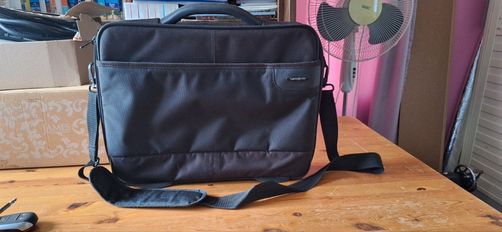 Samsonite Laptoptas 42x32x8cm - Zwart, met schouderband, Gebruikt, Zwart, Schoudertas, Samsonite
