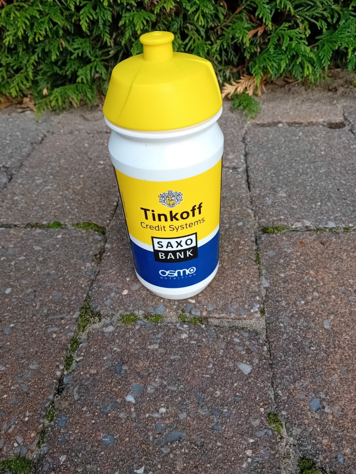 Tinkoff Saxo bidon - Fietsbidon, Ophalen of Verzenden, Zo goed als nieuw