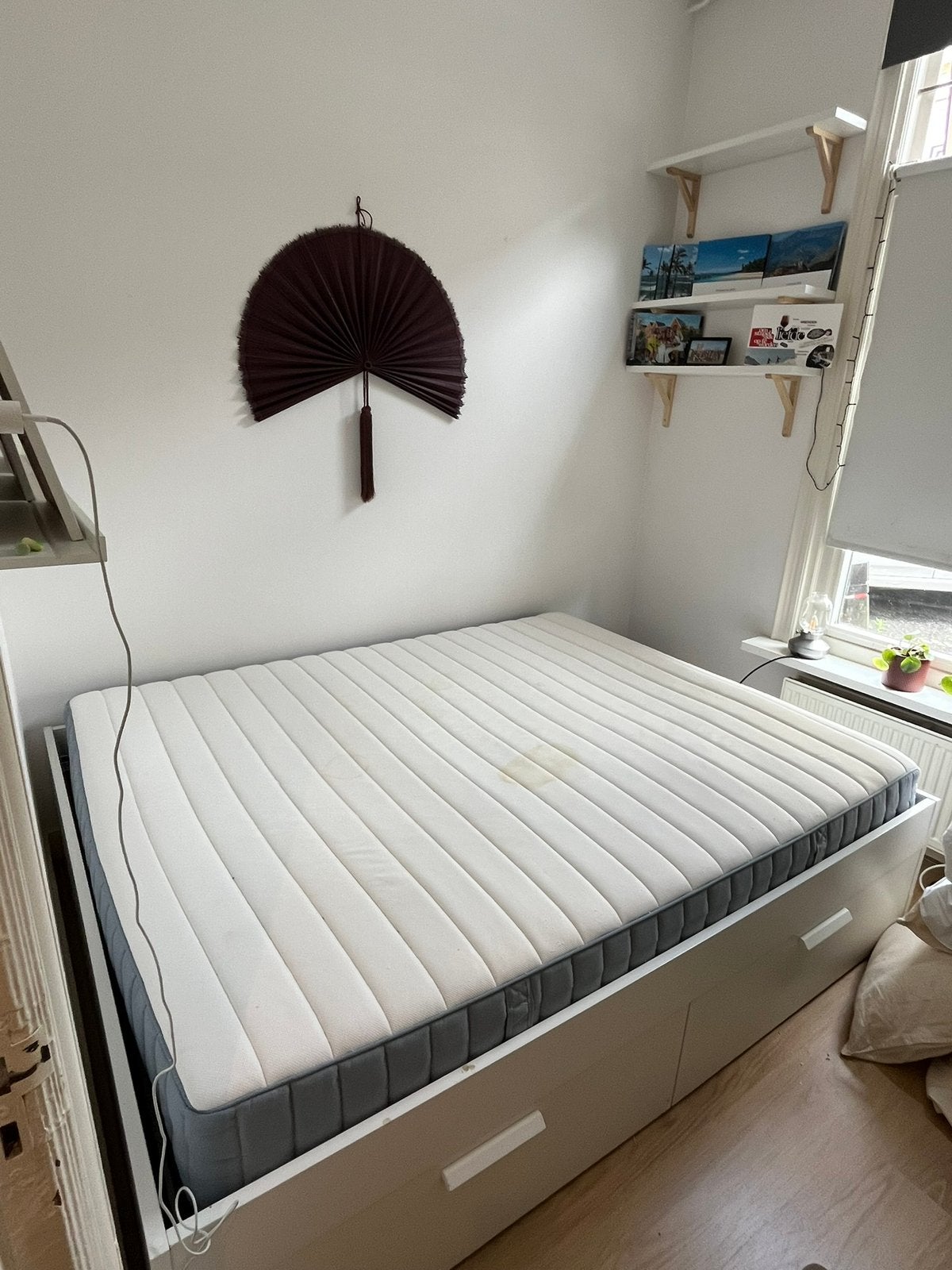 IKEA matras 1.60x2.00 (gratis op te halen), Huis en Inrichting, Ophalen, Wit, Tweepersoons, 140 cm
