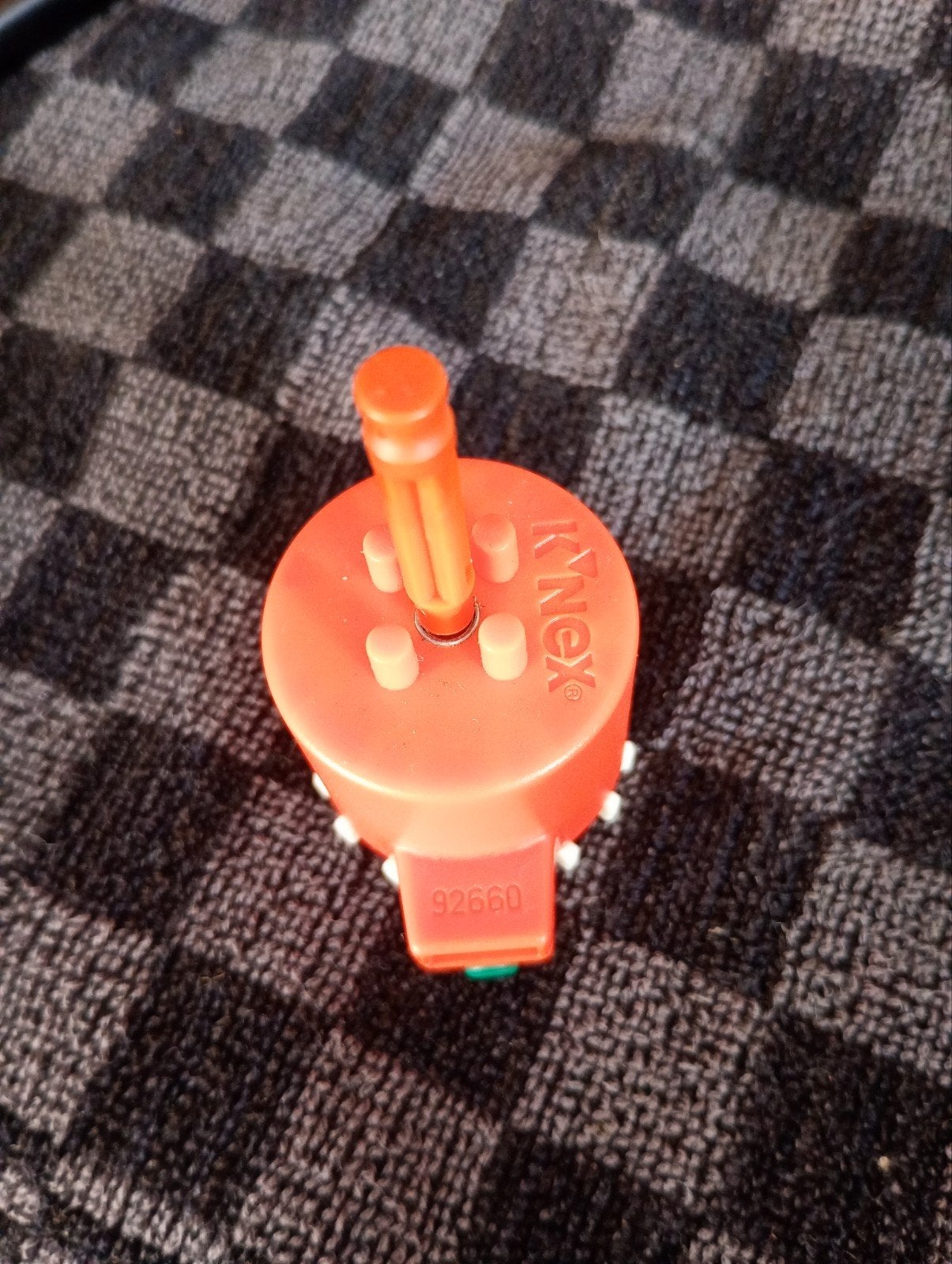 K'nex Elektromotor - Oranje met tandwielen, Kinderen en Baby's, Speelgoed | Bouwstenen, Ophalen of Verzenden, Gebruikt, K'nex