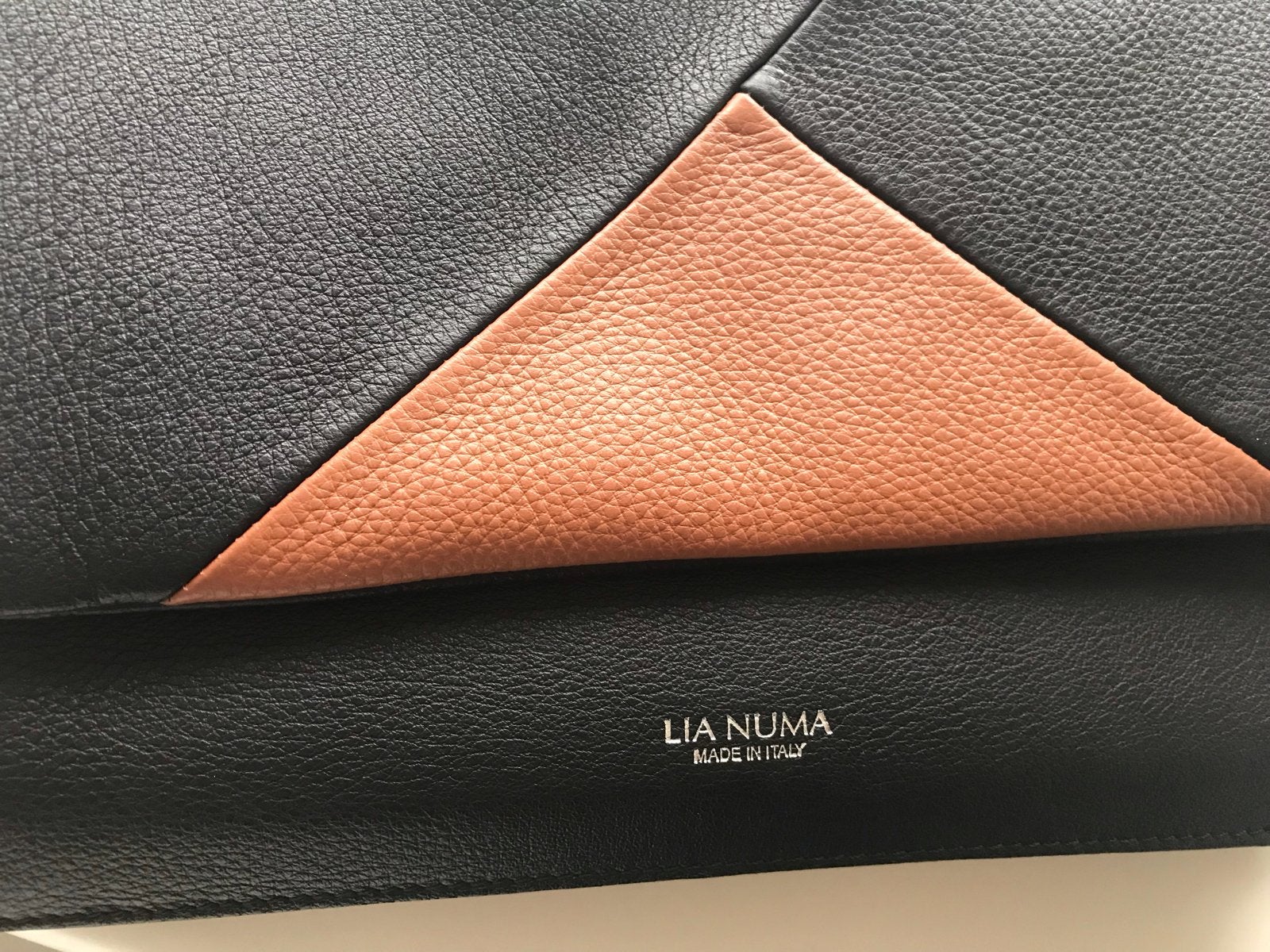 Lia Numa Handtas Zwart/Bruin - Made in Italy, Ophalen of Verzenden, Nieuw, Zwart, Handtas
