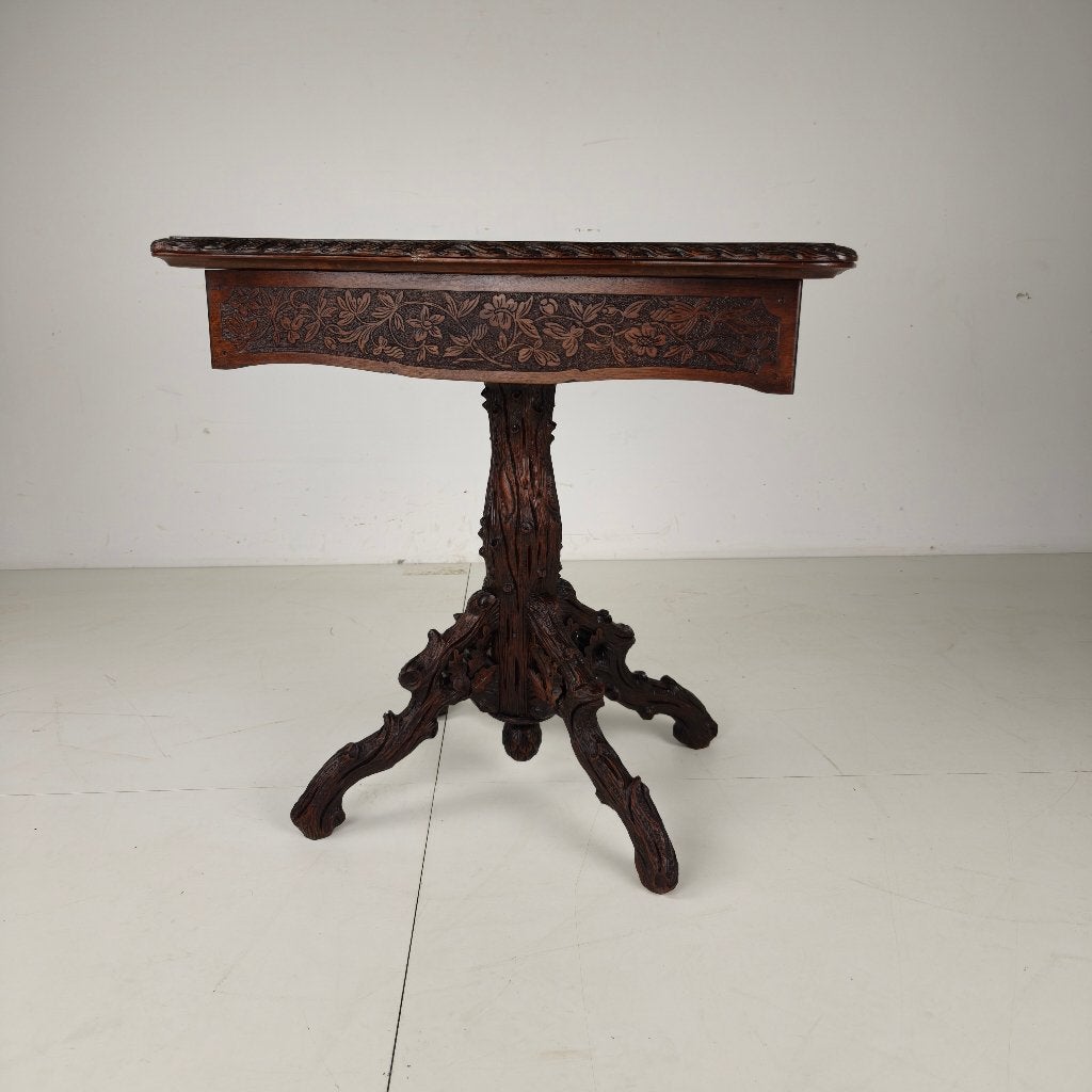 Black Forest Card Table by Horrix – 1880, Ophalen of Verzenden