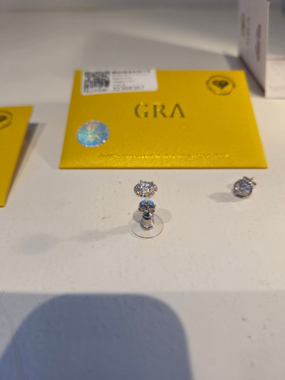 5mm Moissanite Halo Oorbellen S925 Zilver D VVS1 – met GRA, Nieuw, Ophalen of Verzenden, Met edelsteen, Knopjes of Stekers