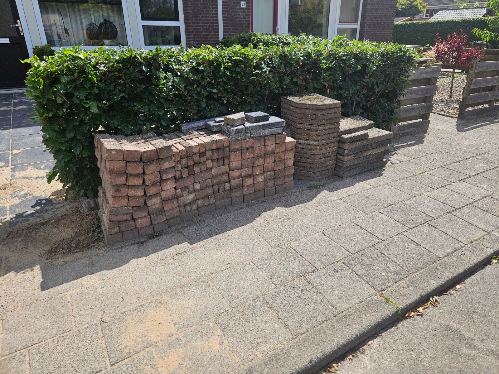 Gratis palisade en sierklinkers, Ophalen of Verzenden, Gebruikt, Overige materialen