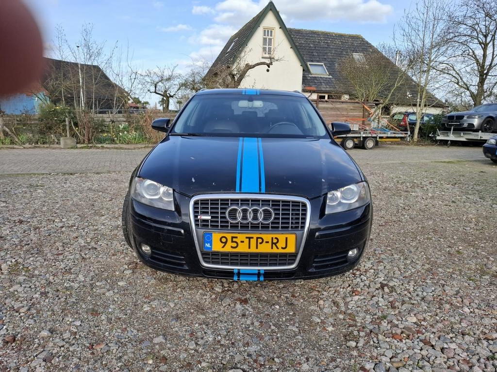 Audi A3 1.6 Sportback 75KW 2007 Zwart, Auto's, Audi, Voorwielaandrijving, 4 cilinders, Zwart, 1200 kg