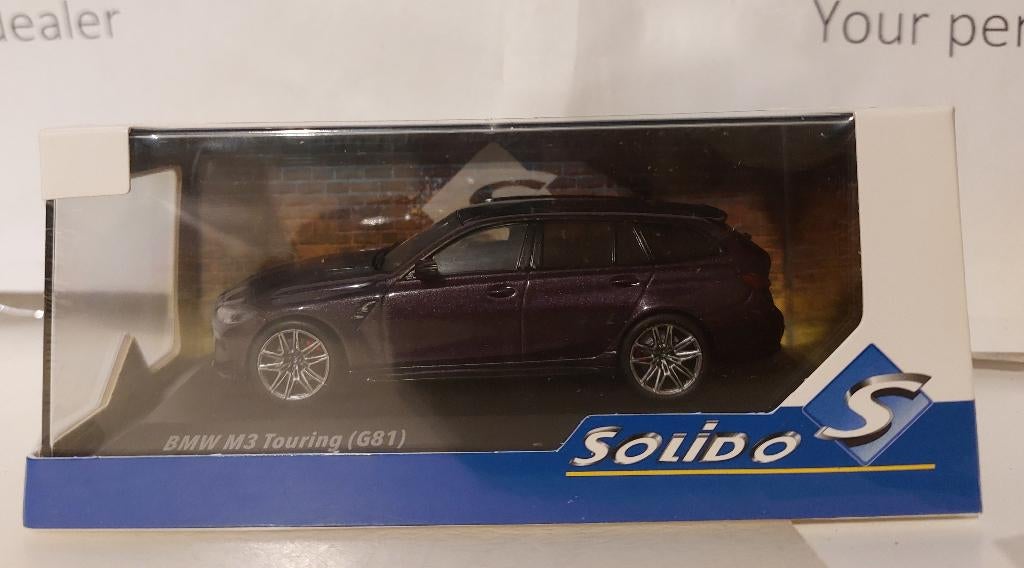 Solido 1:43 BMW M3 G81 Touring 2023 violet metallic nieuw, Hobby en Vrije tijd, Modelauto's | 1:43, Ophalen of Verzenden, Nieuw