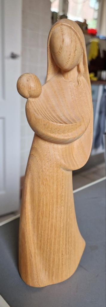 Madonna met kind beeld hout, Ophalen of Verzenden