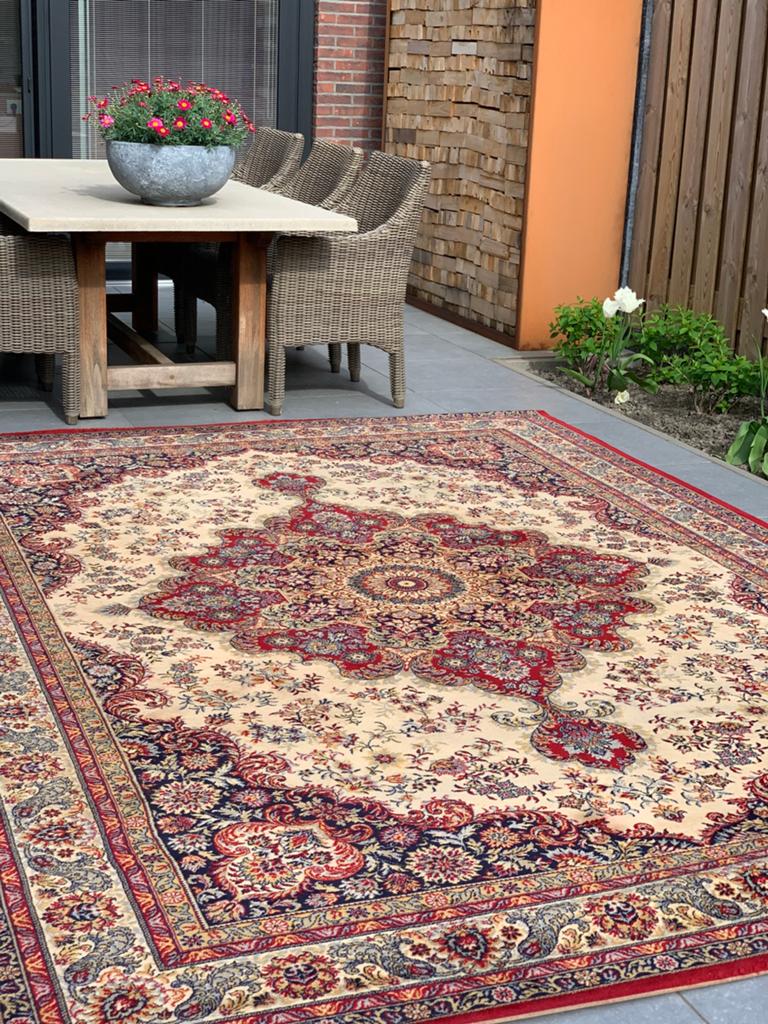 Prachtig Sfeervol Groot Vintage Vloerkleed Zuiver Scheerwol., Ophalen, Zo goed als nieuw, Rechthoekig, 200 cm of meer
