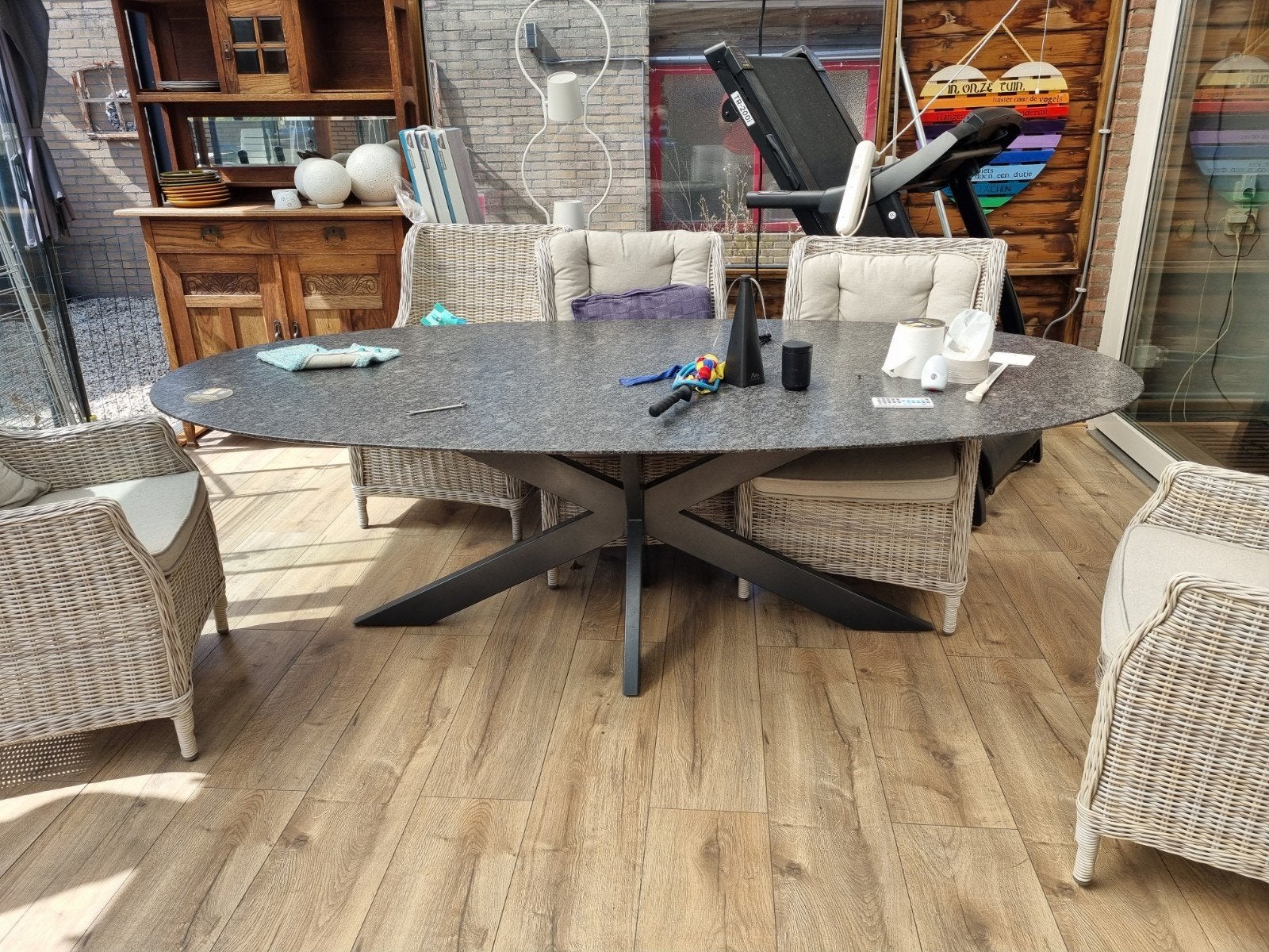 Garden Impressions Tuinset: Ovale Tafel met 8 Stoelen, Ophalen, Ovaal