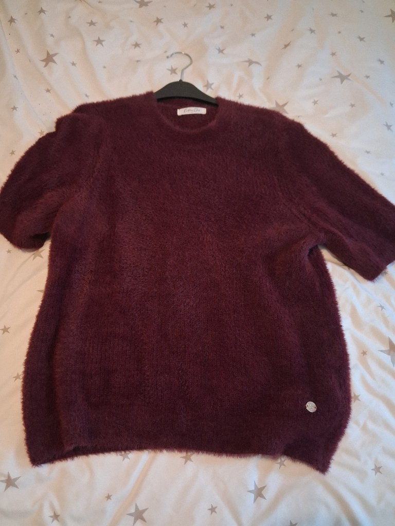 Cotton Club trui/top donkerblauw en bordeaux maat M mt 38/40, Kleding | Dames, Maat 38/40 (M), Blauw, Ophalen of Verzenden, Zo goed als nieuw